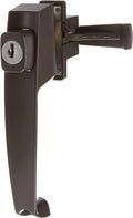 Wright Products - Tie Down Keyed Push Button Door Latch for Screen and Storm Doors, Florida Bronze